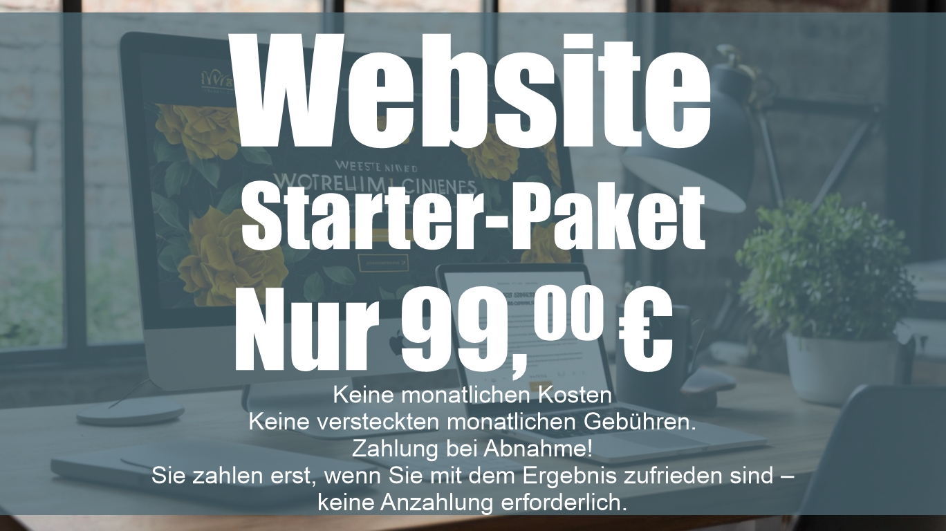 Website-Starter Paket  Nur 99,00 euro